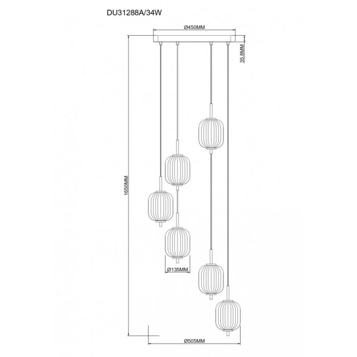 Akari-6R-rippvalgusti-du31288a-34w-joonis Rippvalgusti Akari 6R