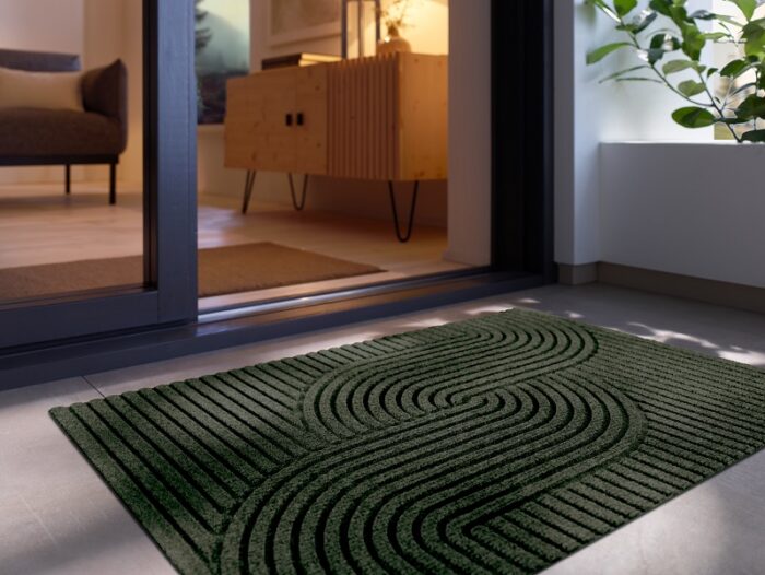 DUNE-Loop-midnight-green-60x90cm-KT079555-uksematt-miljöö Uksematt Dune Loop midnight green