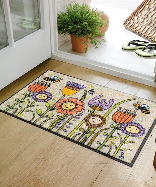 Friendly-Flowers-50x75cm-KT073782-uksematt-interjöör Uksematt Friendly Flowers