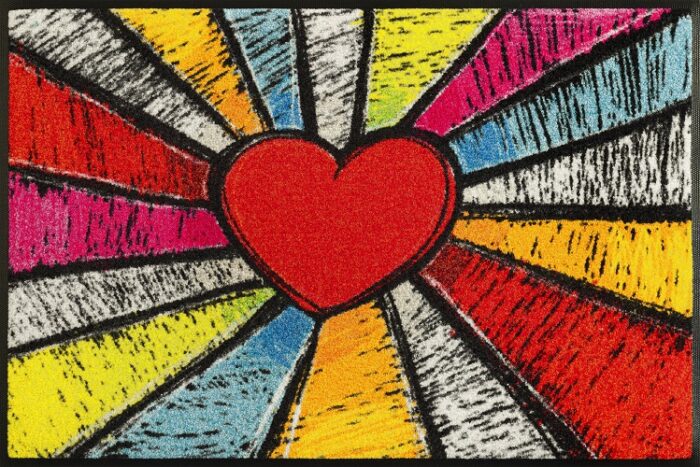 Pop-Art-Heart-50x75cm-KT079258-uksematt Uksematt Pop Art Heart