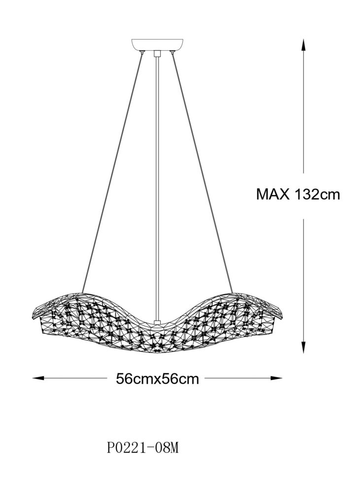 Rippvalgusti Tiara Gold